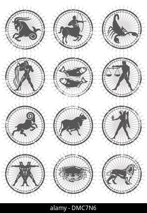 Tierkreis-Stempel Stock Vektor