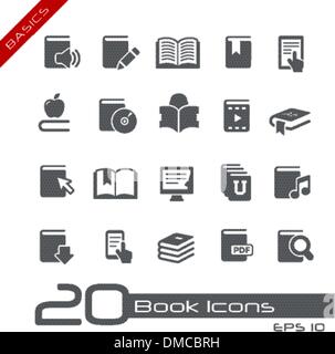 Buchen Sie Icons / / Grundlagen-Serie Stock Vektor