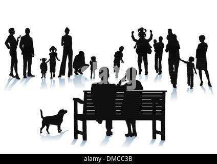 Eltern, Großeltern und Kinder Stock Vektor