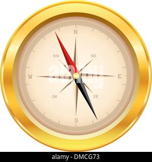 Goldene Kompass Stock Vektor
