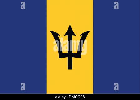 Flagge von Barbados Stock Vektor