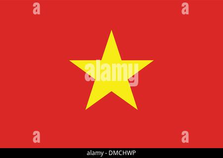 Flagge von Vietnam Stock Vektor