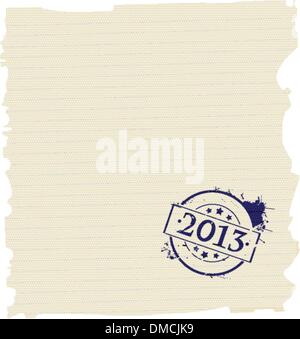 2013-Stempel auf Papier Stock Vektor