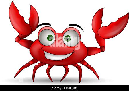 Lustige Comic-Krabben Stock Vektor