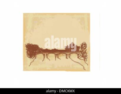 Grunge Hintergrund - Hand zeichnen, Basilica di San Pietro, Vatican, R Stock Vektor