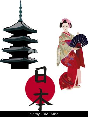 Japanische Symbole Stock Vektor