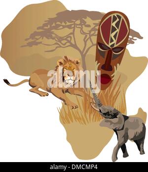 Symbole für Afrika Stock Vektor