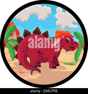 lustige Dinosaurier cartoon Stock Vektor