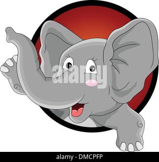 lustiger Elefant cartoon Stock Vektor