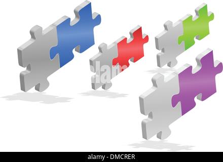 Puzzle-Teile Stock Vektor