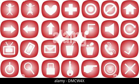 Das Business-Symbol auf rotem Grund Stock Vektor