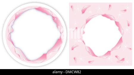 Kreis zerrissenes Papier auf CD und DVD-Vorlage Stock Vektor