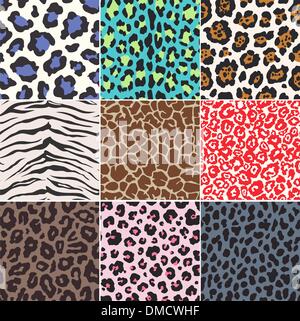 nahtlose Tierhaut Stoffmuster Stock Vektor