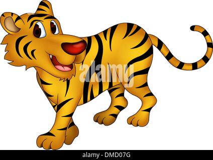 niedlichen Tiger cartoon Stock Vektor