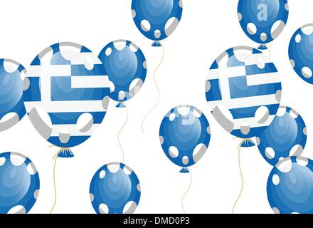 Ballon der griechischen Flagge Stock Vektor