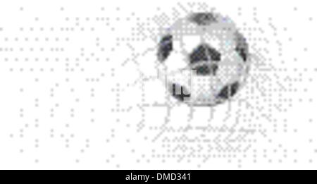 Soccer Ball in das Ziel netto Stock Vektor