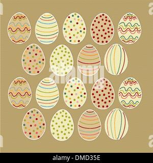 Frohe Ostern Eiern Satz Stock Vektor