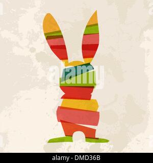 Vielfalt-Grunge-Osterhase Stock Vektor