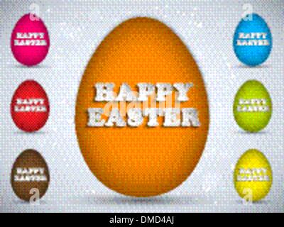 Frohe Ostern Eiern bunte Reihe Stock Vektor
