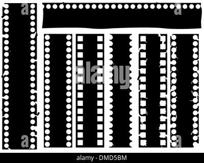 Gebrochene Grunge Filmstreifen Vektor Stock Vektor