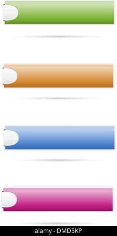 Gradient Buttons mit tag Stock Vektor