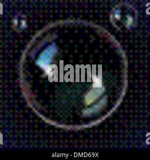 Seifenblasen auf blauem Hintergrund schwarz Stock Vektor