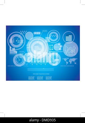 Moderne virtuelle Technik-Hintergrund Stock Vektor