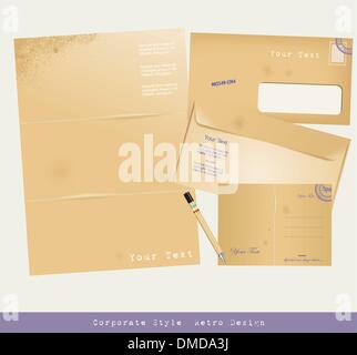 Retro-Corporate Vorlagen Stock Vektor