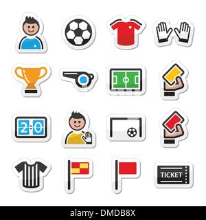 Fußball / Fußball-Vektor-Icons set Stock Vektor