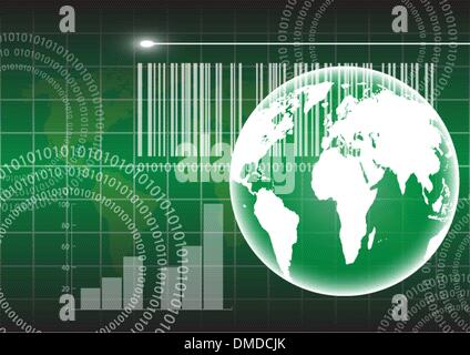 Globus-Vektor und Technologie-Hintergrund. EPS10 Stock Vektor