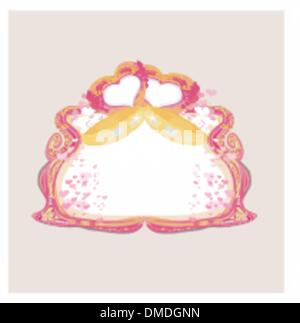 Vektor goldene Eheringe - Einladungskarte Stock Vektor