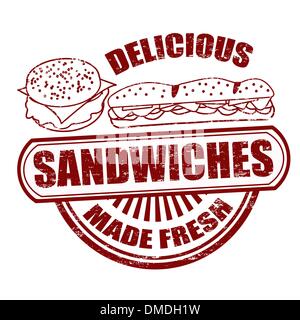 Sandwiches-Stempel Stock Vektor