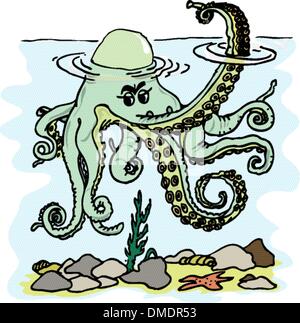 Oktopus-Bild Stock Vektor