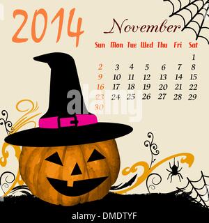 Kalender November 2014 Stock Vektor