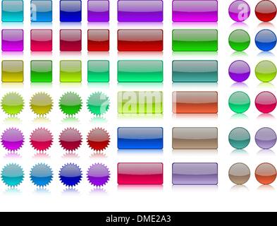 Glas-Knöpfe Stock Vektor