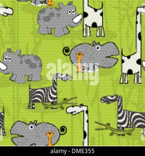 Wilde Tiere-Muster Stock Vektor