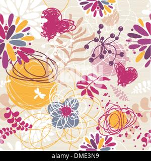 abstrakte nahtlose floral Retro-Hintergrund Stock Vektor