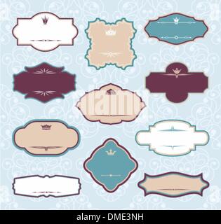 Satz von königlichen Zierrahmen Stock Vektor