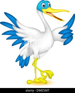 Happy Duck cartoon Daumen oben Stock Vektor