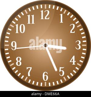 Vintage Uhr Grunge isoliert auf Hintergrund Vektor Stock Vektor