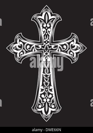 Antike Christian Cross Stock Vektor