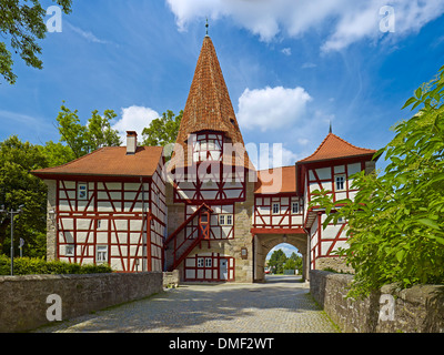 Rödelseer Tor in Iphofen, Unterfranken, Kitzingen Landkreis, Bayern, Deutschland Stockfoto