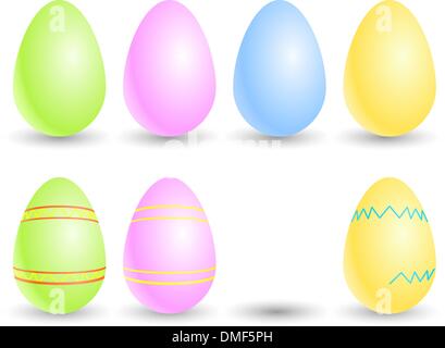 Reihe von Vektor-Eiern Stock Vektor