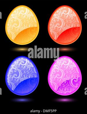 Reihe von Vektor stilisiert Eiern Stock Vektor