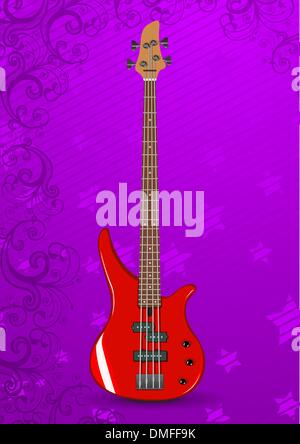 Vektor-Illustration von Bass-Gitarre Stock Vektor