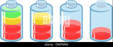 Vektor-Illustration von Batterien Stock Vektor