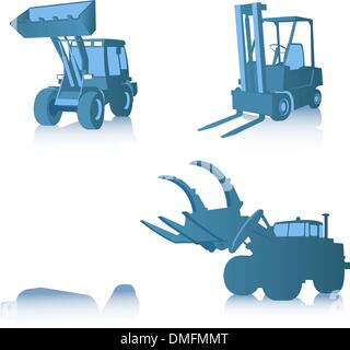 Vektor-Set von Industriemaschinen Stock Vektor