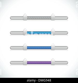 Satz von Schiebereglern Bildlaufleisten Stock Vektor