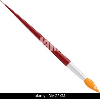 Art Pinsel mit roter Griff Stock Vektor