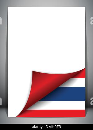 Thailand Land Flagge drehen Seite Stock Vektor